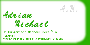 adrian michael business card